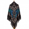 Premium shawl Rowan, wool, black - 146x146cm
