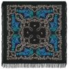 Sal premium Rowan din lana, negru, 146x146cm