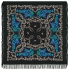 Sal premium Rowan din lana, negru, 146x146cm