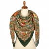 Premium shawl Bereginya, viscose, intense green - 135x135cm