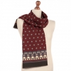 Premium scarf Jazz, wool, bordeaux - 140x27cm