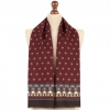 Premium scarf Jazz, wool, bordeaux - 140x27cm