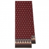 Premium scarf Jazz, wool, bordeaux - 140x27cm