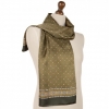 Premium scarf Golf, silk, khaki - 140x27cm