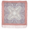 Premium scarf Solveig, wool, vintage salmon - 89x89cm