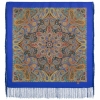 Premium scarf Townswoman, wool, indigo blue - 89x89cm