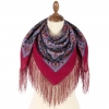 Premium scarf Light in the Window, wool, cherry red - 89x89cm