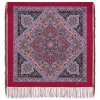 Premium scarf Light in the Window, wool, cherry red - 89x89cm