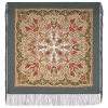 Premium scarf Northern Summer, wool, intense grey - 89x89cm