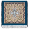 Esarfa premium Northern Summer din lana, albastru vintage, 89x89cm