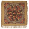 Premium scarf Charmer, wool, caramel brown - 89x89cm