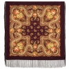 Esarfa premium On The Wings of Memory din lana, maro roscat, 89x89cm
