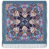 Premium shawl In the Gardens of Nizhegorod Land, wool, vintage light blue - 125x125cm