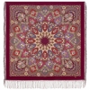 Premium shawl Interweaving of Destinies, wool, garnet - 135x135cm