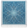Sal premium Terem painted din lana, bleu vintage, 135x135cm
