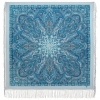 Sal premium Terem painted din lana, bleu vintage, 135x135cm