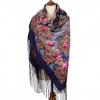 Premium shawl Remembrance about summer, wool, blue- 148x148cm