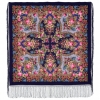 Premium shawl Remembrance about summer, wool, blue- 148x148cm