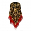 Premium shawl Molodushka, wool, light siam - 146x146cm