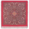 Premium shawl Bright Sun, wool, raspberry red- 146x146cm