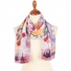 Esarfa premium Spring feeria din matase crepe de chine, 150x43cm