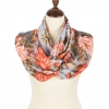 Premium scarf Garden of Eden, crepe de chine silk - 150x43cm