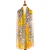 Premium scarf Dandelion, natural silk - 200x85cm