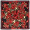 Premium scarf, Forget me not, crepe de chine silk - 89x89cm