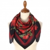 Premium scarf, Forget me not, crepe de chine silk - 89x89cm