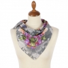 Premium scarf Iris, crepe de chine silk - 65x65cm