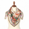 Premium scarf Rossiyanochka, crepe de chine silk - 89x89cm