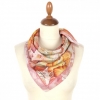Premium scarf Gladiola, crepe de chine silk - 65x65cm