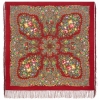 Sal premium Lovely Image din lana, rosu, 125x125cm