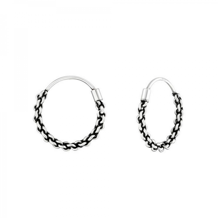 Cercei pentru copii creole Bali, argint 925, 14x1mm