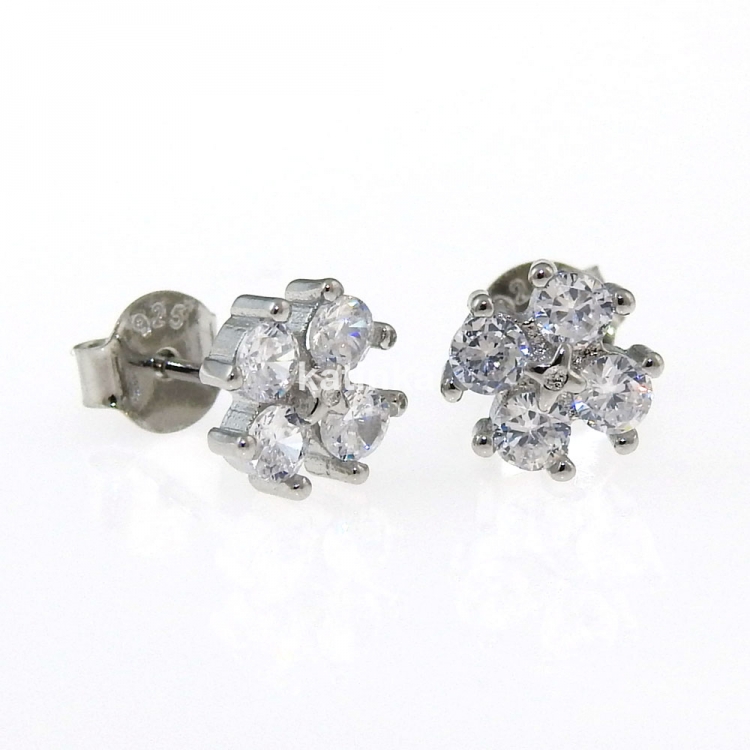 Andra earrings with rhodium-plated silver 925 crystals