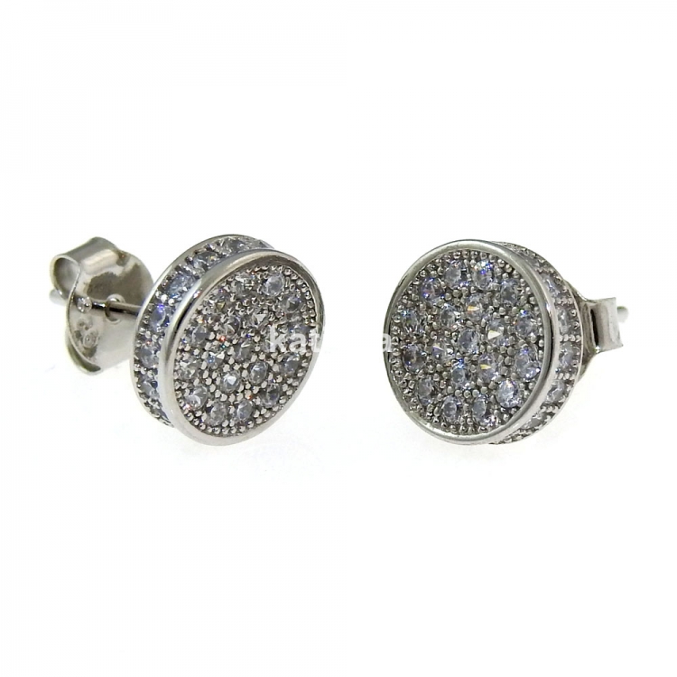 Style earrings with rhodium-plated silver 925 crystals