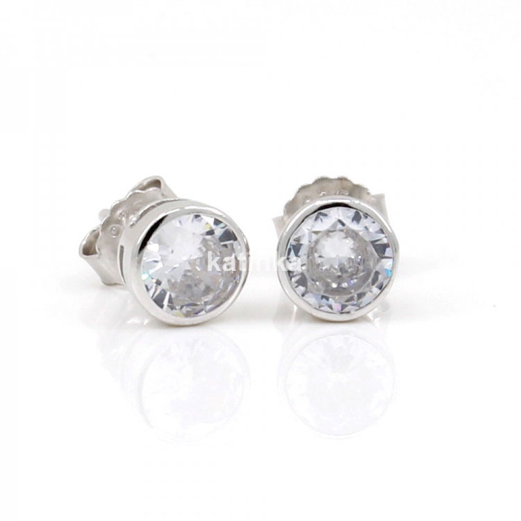 Cercei studs din argint 925 rodiat - 7mm