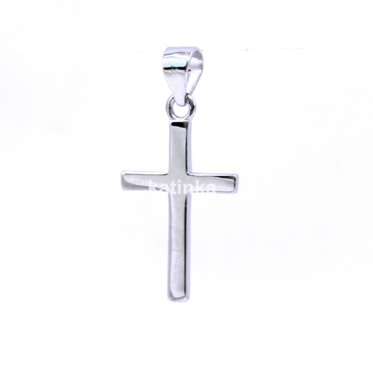 Pandantiv Cruce, argint 925 rodiat, 22mm