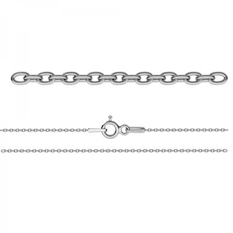 Lant zale ovale, argint 925 placat cu rodiu, 50cm