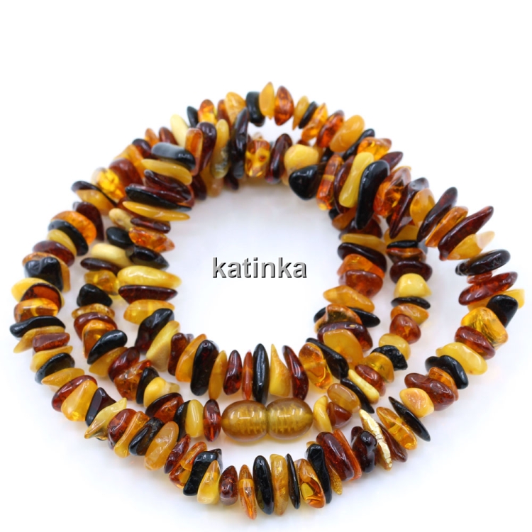 Colier din chihlimbar natural multicolor 56cm