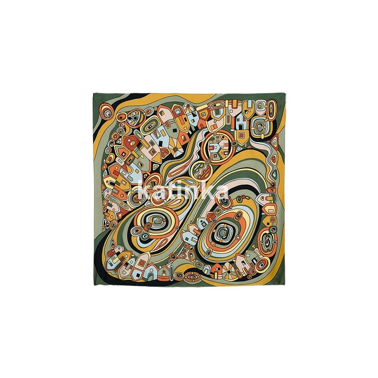 Esarfa premium Sun city din satin, 89x89cm