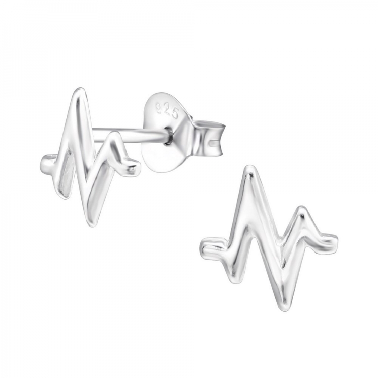 Cercei pentru copii puls, argint 925, 7x7mm