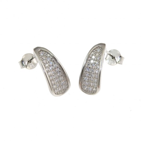 Georgy earrings with rhodium-plated silver 925 crystals