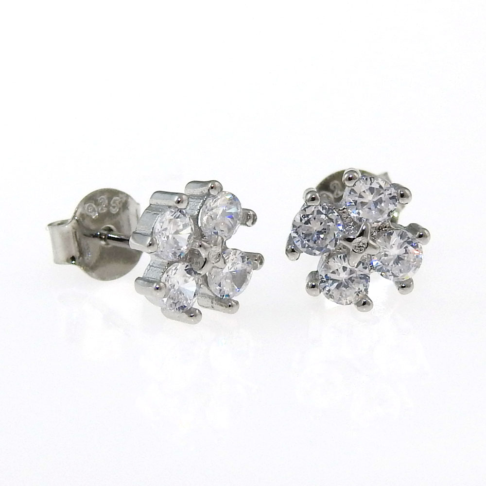 Andra earrings with rhodium-plated silver 925 crystals