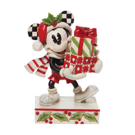 Mickey with Stack of Presents Figurine