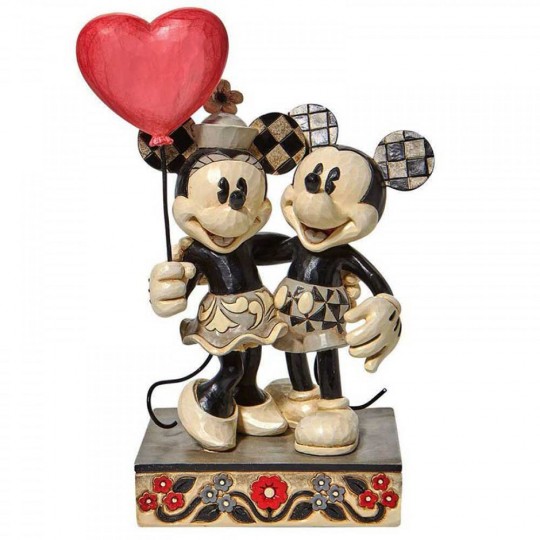 Figurina Mickey and Minnie Mouse with Heart