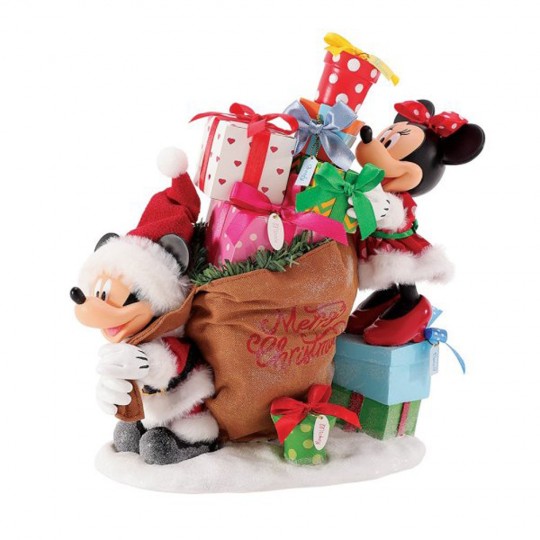 Figurina Minnie and Mickey Mouse Christmas Eve