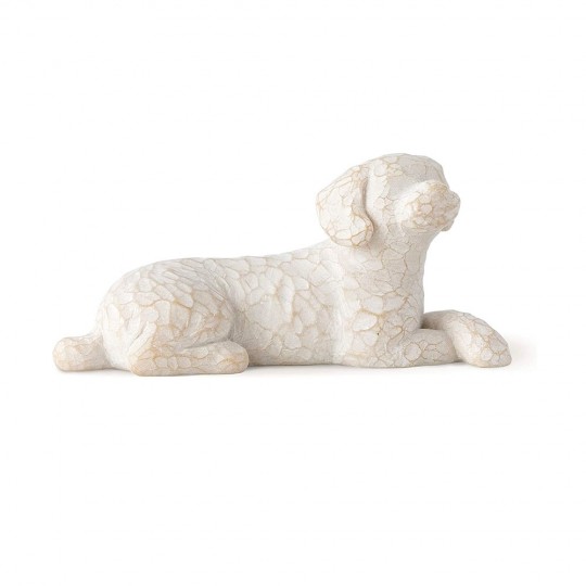 Figurina Willow Tree - Love My Dog (small white) - Iubesc un catel minunat!