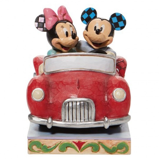 Mickey and Minnie Mouse in Car figurine