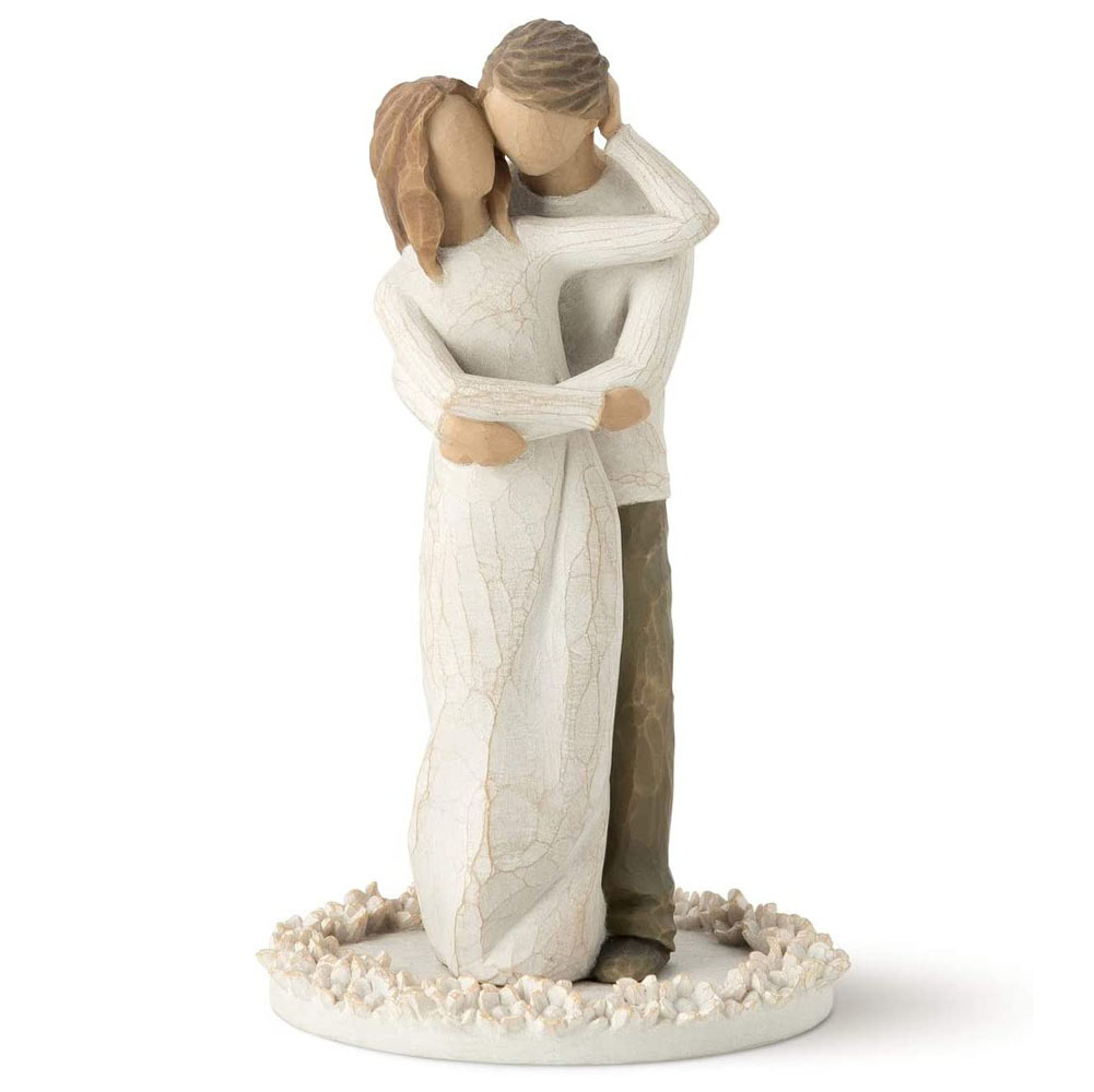 Figurina Willow Tree - Together Cake Topper - Decoratiune pentru tortul mirilor - Impreuna pentru todeauna, adevărați parteneri în dragoste și viață